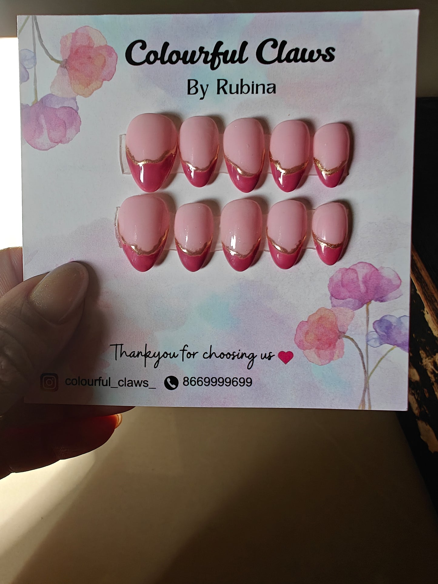 Short Almond Pink Glitter And Pink Base With Chrome Stones And Bridal