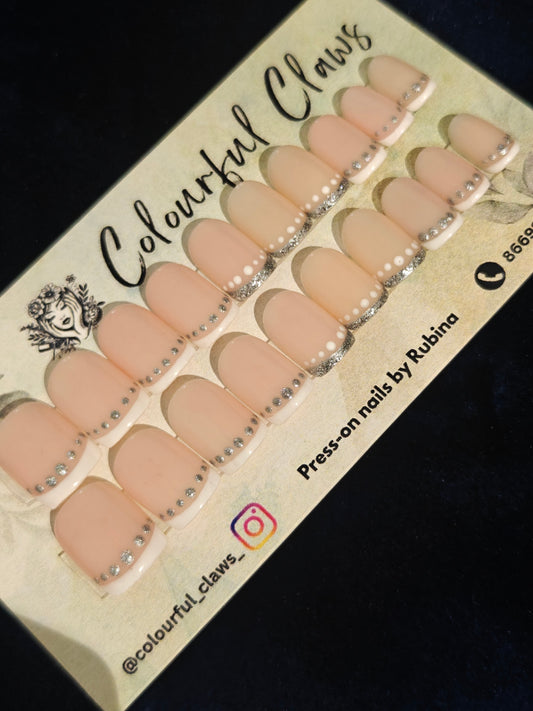 Short Square French Nails