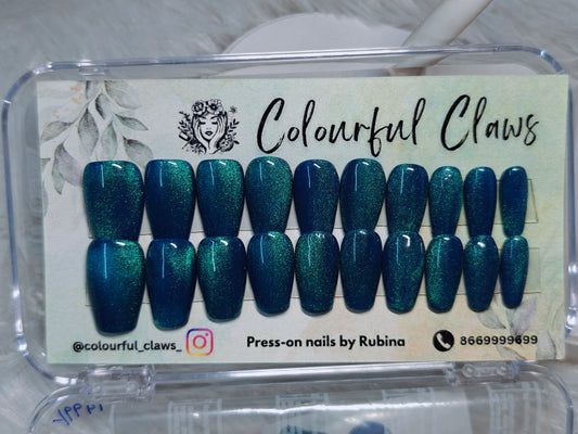 Coffin Solid Blue Cateye