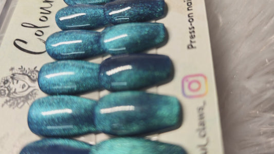 Coffin Solid Blue Cateye